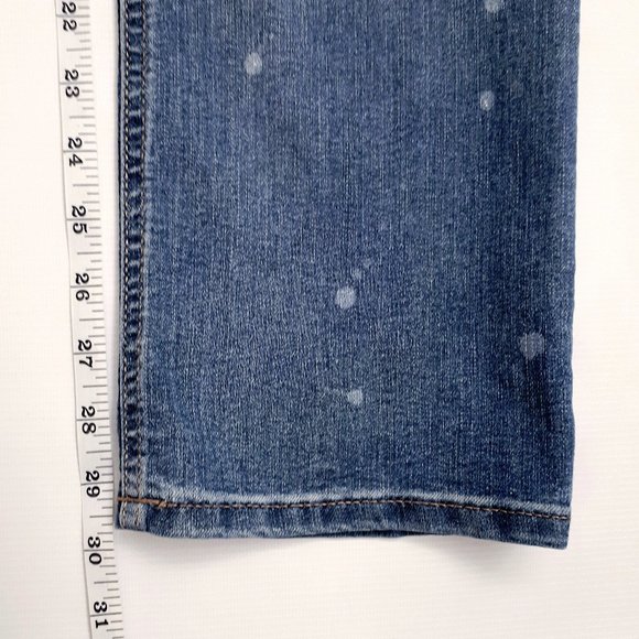 EXPRESS Stella Low Rise Cropped Skinny Jeans in Distressed Medium Wash 90094 - Picture 8 of 13
